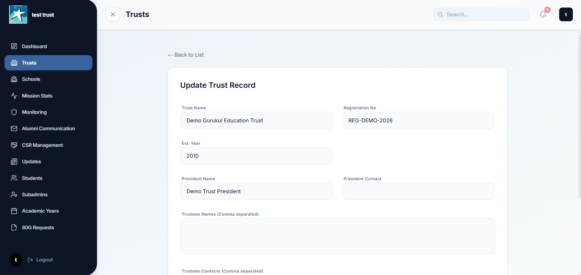 Super Admin Trust Governance